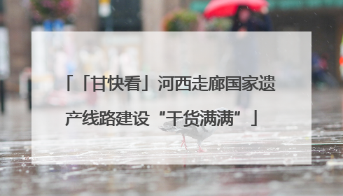 「甘快看」河西走廊国家遗产线路建设“干货满满”