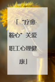 “疗愈·鞍心”关爱职工心理健康