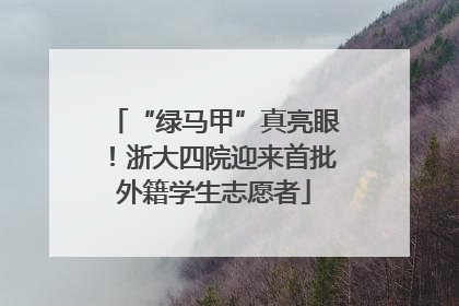 “绿马甲”真亮眼！浙大四院迎来首批外籍学生志愿者