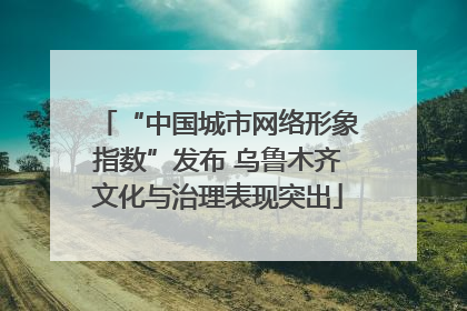 “中国城市网络形象指数”发布 乌鲁木齐文化与治理表现突出