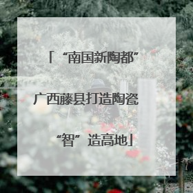 “南国新陶都”广西藤县打造陶瓷“智”造高地