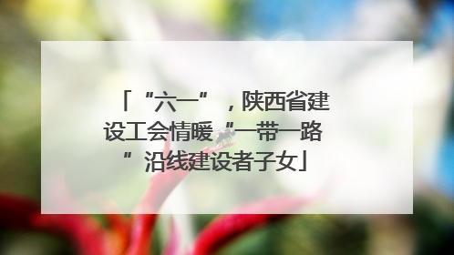 “六一”，陕西省建设工会情暖“一带一路”沿线建设者子女