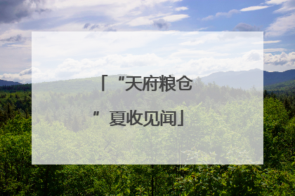 “天府粮仓”夏收见闻