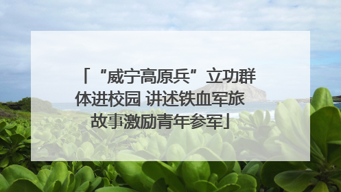 “威宁高原兵”立功群体进校园 讲述铁血军旅故事激励青年参军