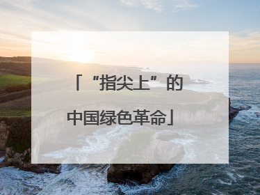 “指尖上”的中国绿色革命