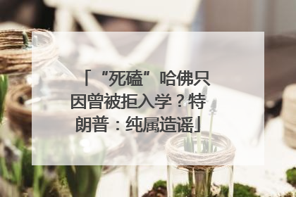 “死磕”哈佛只因曾被拒入学？特朗普：纯属造谣