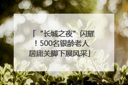 “长城之夜”闪耀！500名银龄老人居庸关脚下展风采