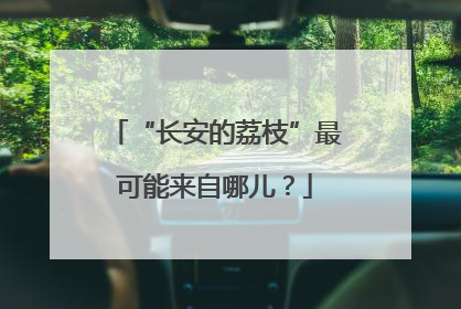 “长安的荔枝”最可能来自哪儿？