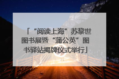 “阅读上海”苏黎世图书展暨“蒲公英”图书驿站揭牌仪式举行