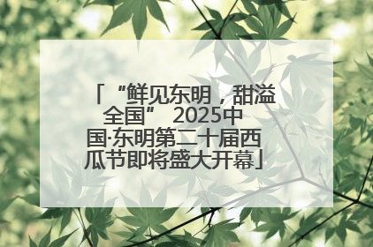 “鲜见东明，甜溢全国” 2025中国·东明第二十届西瓜节即将盛大开幕
