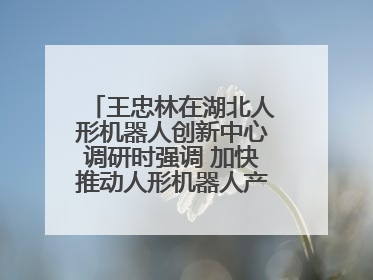 王忠林在湖北人形机器人创新中心调研时强调 加快推动人形机器人产业高质量发展 打造具有全国影响力的研发创新基地