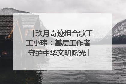 玖月奇迹组合歌手王小玮：基层工作者守护中华文明曙光