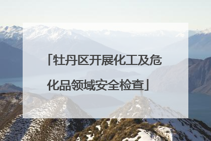 牡丹区开展化工及危化品领域安全检查