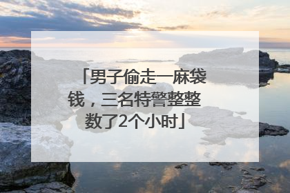 男子偷走一麻袋钱，三名特警整整数了2个小时