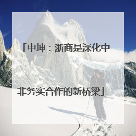 申坤：浙商是深化中非务实合作的新桥梁