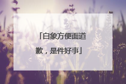 白象方便面道歉，是件好事