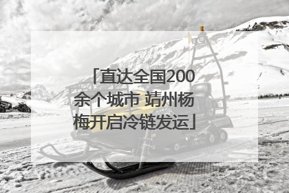 直达全国200余个城市 靖州杨梅开启冷链发运