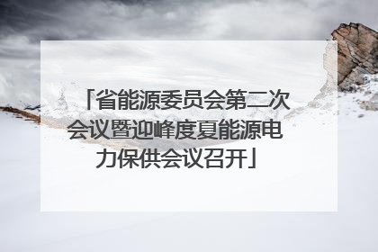 省能源委员会第二次会议暨迎峰度夏能源电力保供会议召开