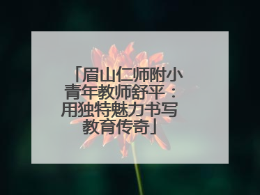 眉山仁师附小青年教师舒平：用独特魅力书写教育传奇