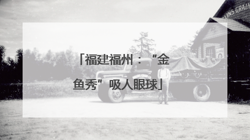福建福州：“金鱼秀”吸人眼球