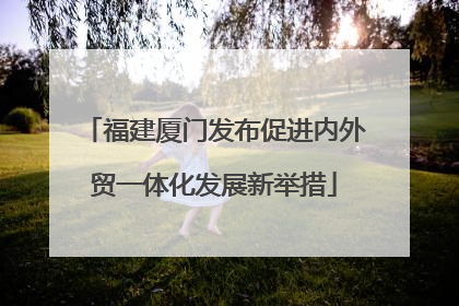 福建厦门发布促进内外贸一体化发展新举措