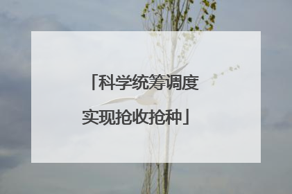 科学统筹调度实现抢收抢种