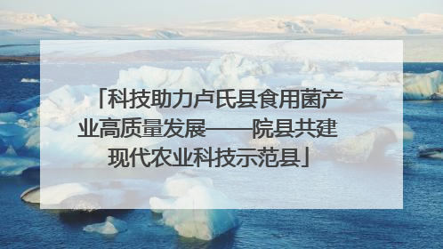 科技助力卢氏县食用菌产业高质量发展——院县共建现代农业科技示范县