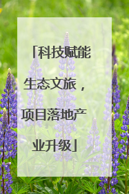 科技赋能生态文旅，项目落地产业升级