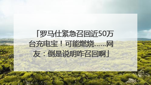 罗马仕紧急召回近50万台充电宝！可能燃烧……网友：倒是说明咋召回啊