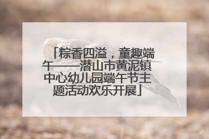 粽香四溢，童趣端午——潜山市黄泥镇中心幼儿园端午节主题活动欢乐开展