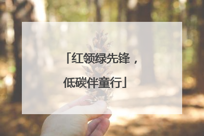 红领绿先锋，低碳伴童行