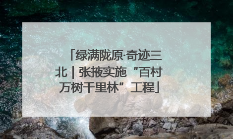 绿满陇原·奇迹三北｜张掖实施“百村万树千里林”工程