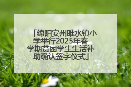 绵阳安州雎水镇小学举行2025年春学期贫困学生生活补助确认签字仪式
