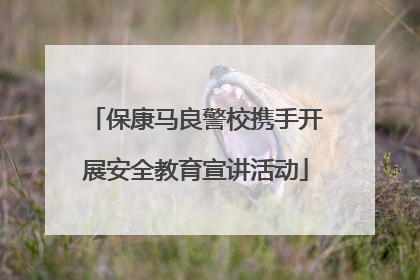 保康马良警校携手开展安全教育宣讲活动
