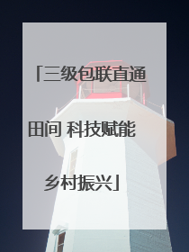 三级包联直通田间 科技赋能乡村振兴