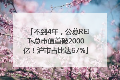 不到4年，公募REITs总市值首破2000亿！沪市占比达67%