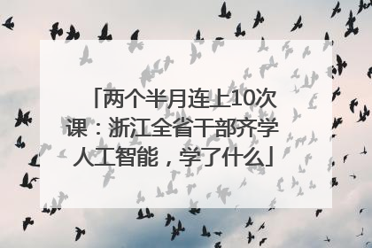 两个半月连上10次课：浙江全省干部齐学人工智能，学了什么