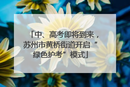 中、高考即将到来，苏州市黄桥街道开启“绿色护考”模式