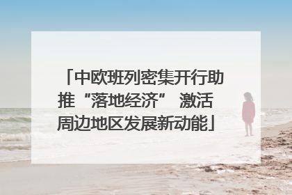 中欧班列密集开行助推“落地经济” 激活周边地区发展新动能