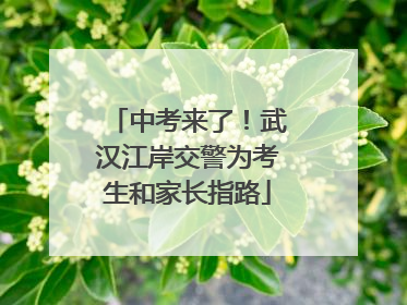 中考来了！武汉江岸交警为考生和家长指路