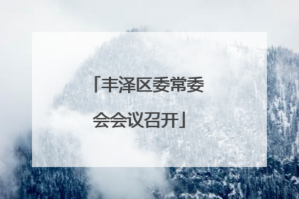 丰泽区委常委会会议召开