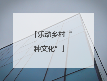 乐动乡村“种文化”