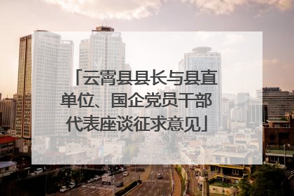 云霄县县长与县直单位、国企党员干部代表座谈征求意见