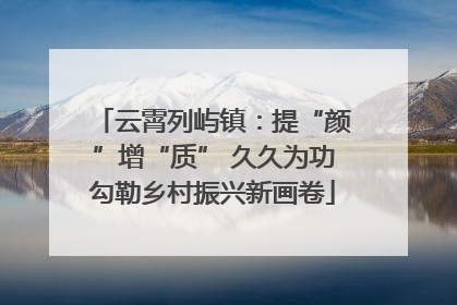 云霄列屿镇：提“颜”增“质” 久久为功勾勒乡村振兴新画卷