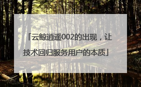 云鲸逍遥002的出现，让技术回归服务用户的本质