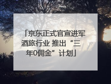 京东正式官宣进军酒旅行业 推出“三年0佣金”计划