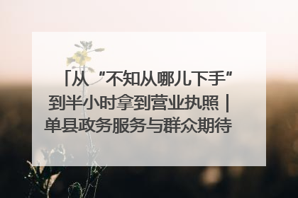 从“不知从哪儿下手”到半小时拿到营业执照｜单县政务服务与群众期待的“双向奔赴”