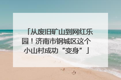 从废旧矿山到网红乐园！济南市钢城区这个小山村成功“变身”
