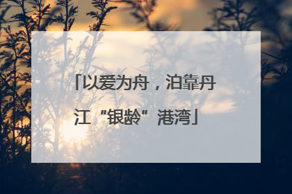 以爱为舟，泊靠丹江“银龄”港湾