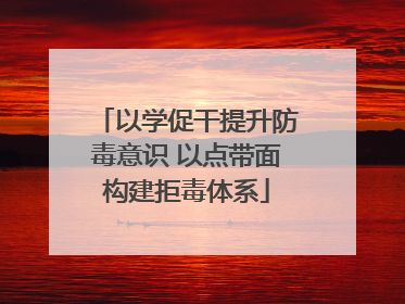 以学促干提升防毒意识 以点带面构建拒毒体系